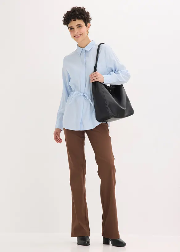 Camicetta in popeline con pieghe cucite, bonprix