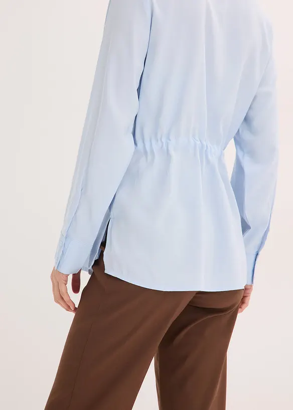 Camicetta in popeline con pieghe cucite, bonprix