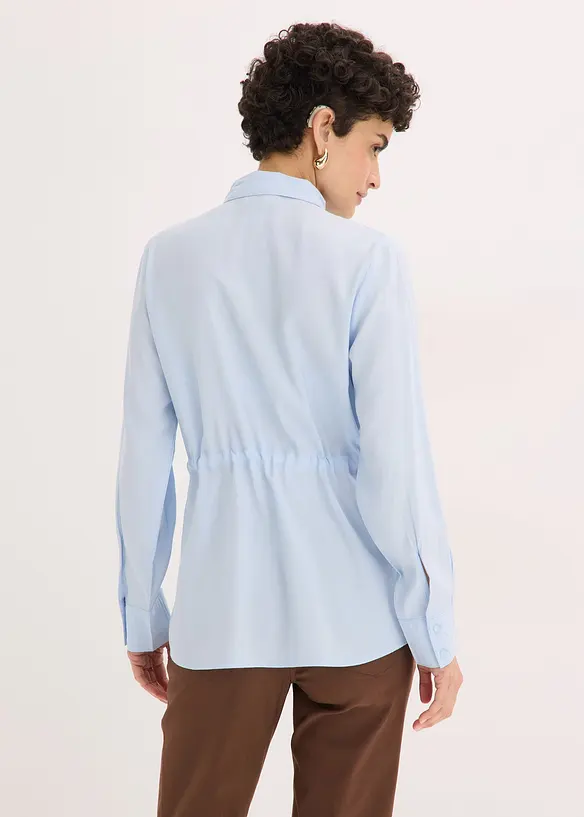 Camicetta in popeline con pieghe cucite, bonprix