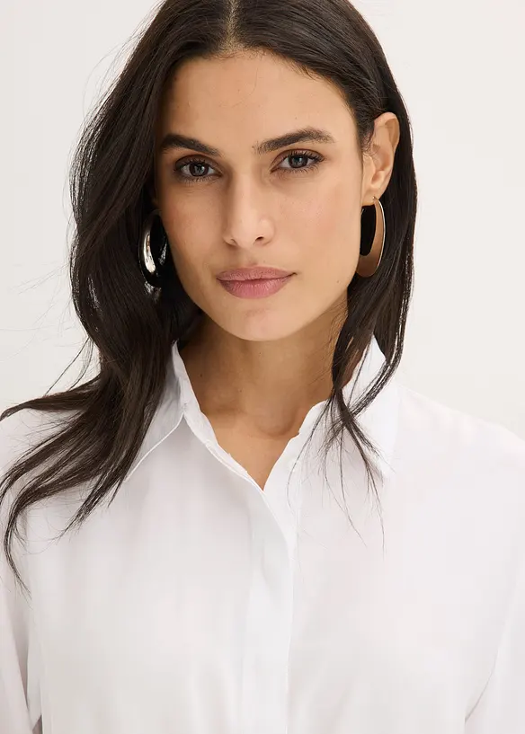 Camicetta in popeline con pieghe cucite, bonprix