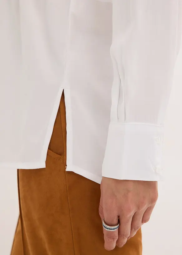 Camicetta in popeline con pieghe cucite, bonprix