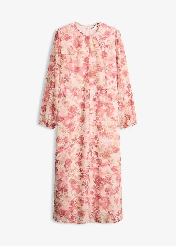 Abito in chiffon con cintura da annodare, bonprix