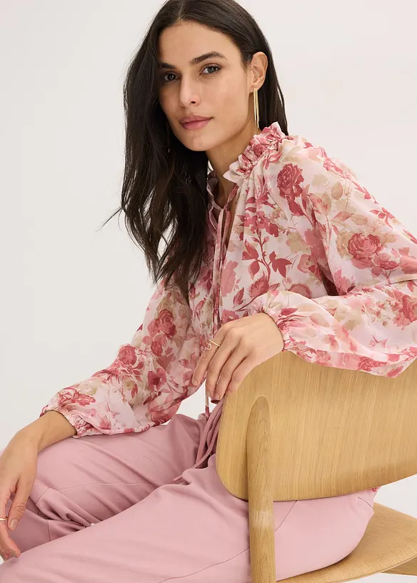 Tunica di chiffon con laccetti, bonprix