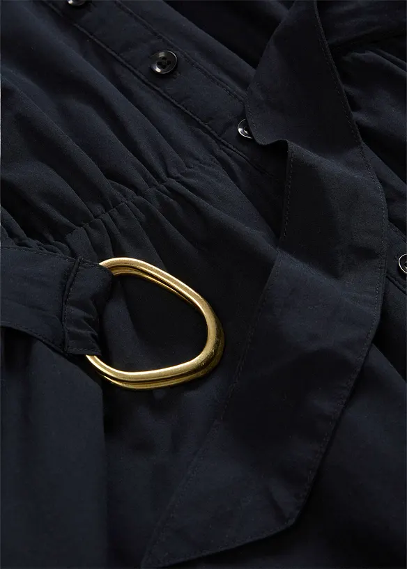 Abito chemisier in misto seta con cintura, bonprix