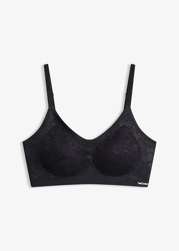 Reggiseno imbottito Feel Comfort senza ferretto con pizzo, bonprix