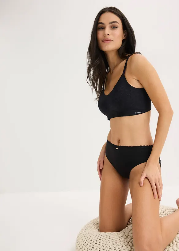 Reggiseno imbottito Feel Comfort senza ferretto con pizzo, bonprix