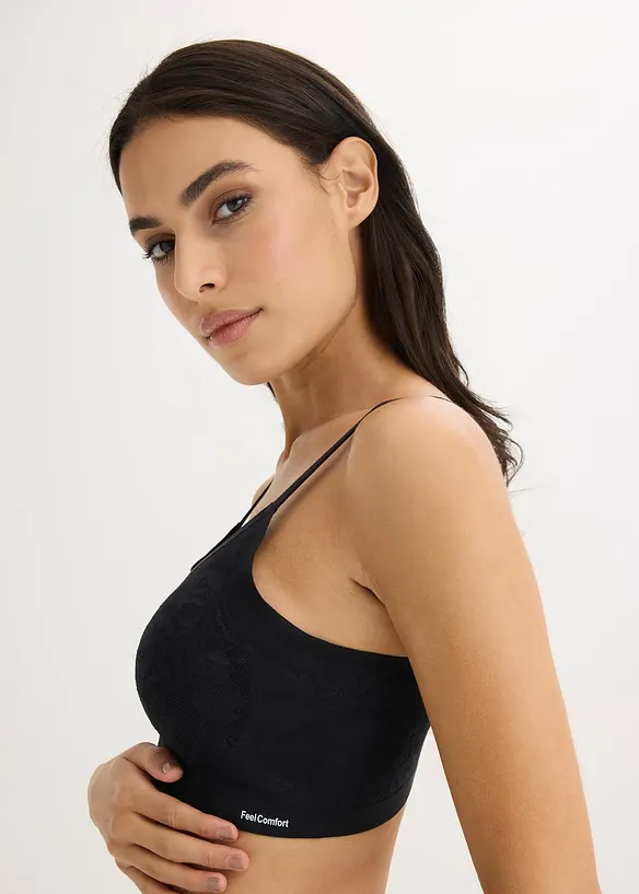 Reggiseno imbottito Feel Comfort senza ferretto con pizzo, bonprix