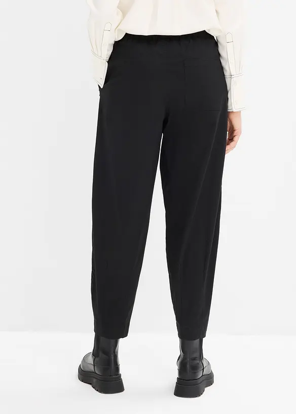 Pantaloni barrel con vita comoda, bonprix