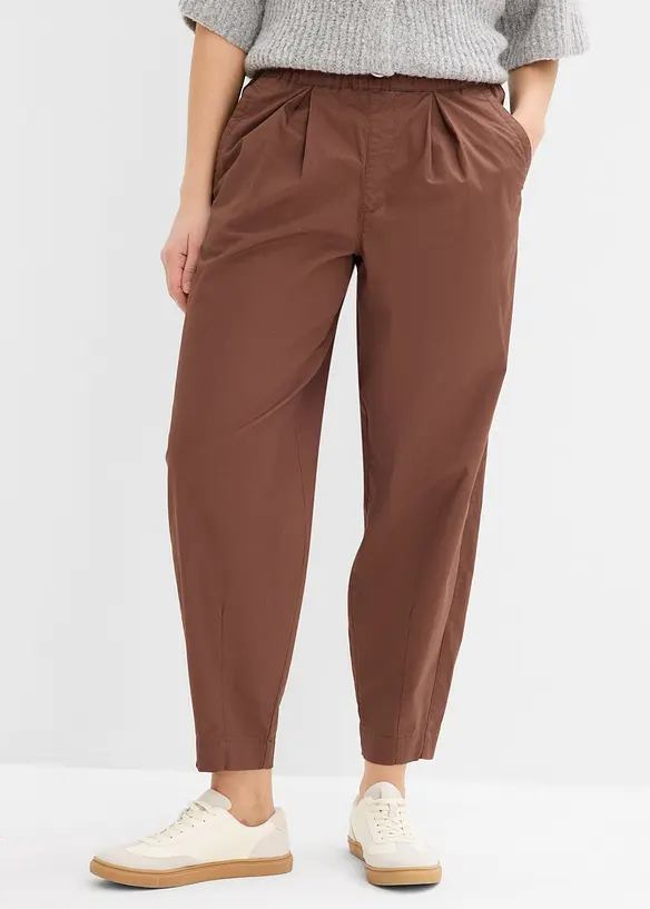 Pantaloni barrel con vita comoda, bonprix