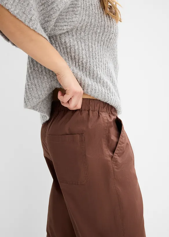 Pantaloni barrel con vita comoda, bonprix
