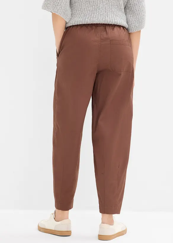 Pantaloni barrel con vita comoda, bonprix