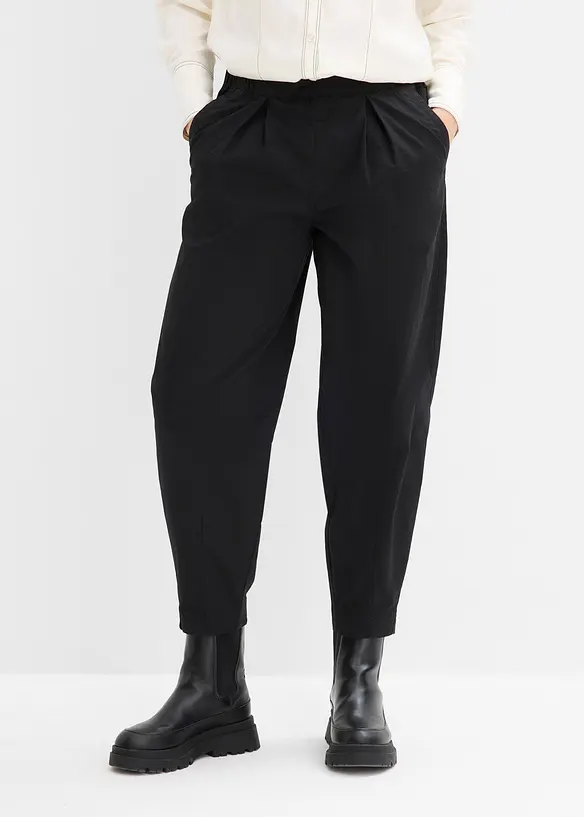 Pantaloni barrel con vita comoda, bonprix