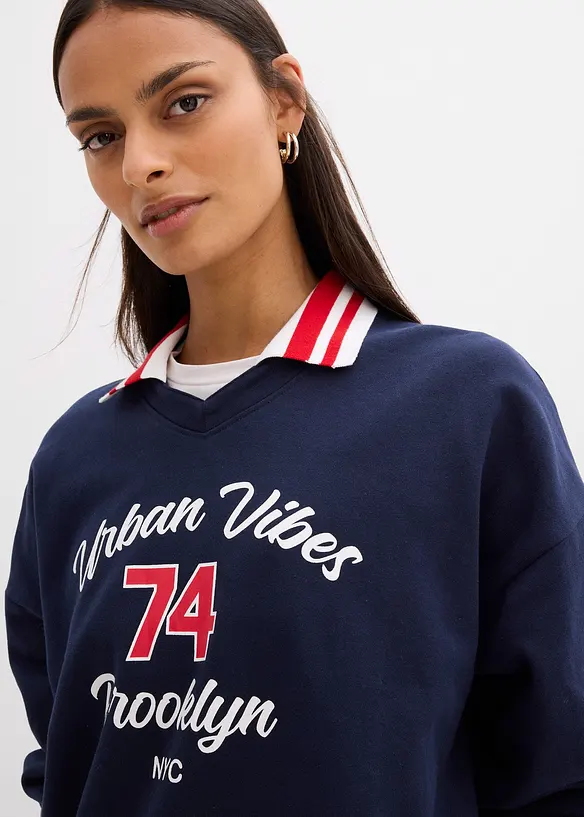 Felpa oversize in puro cotone biologico, bonprix