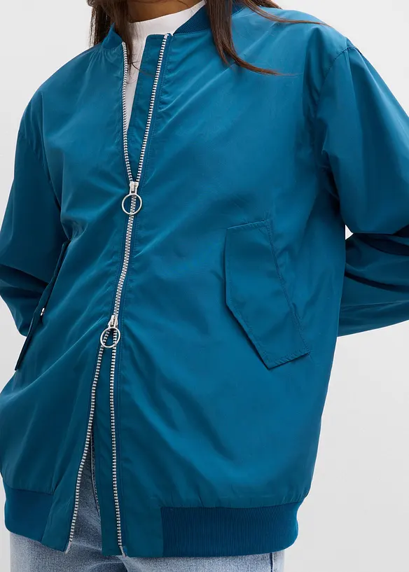 Giubbotto bomber con fodera leopardata, bonprix