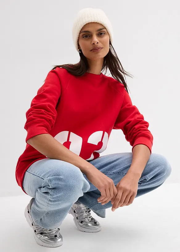 Felpa oversize in puro cotone biologico, bonprix