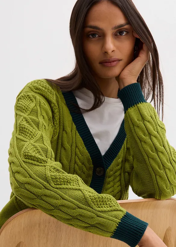 Cardigan in puro cotone, bonprix