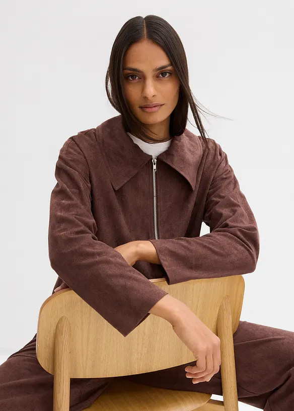 Giacca-camicia in similpelle, bonprix