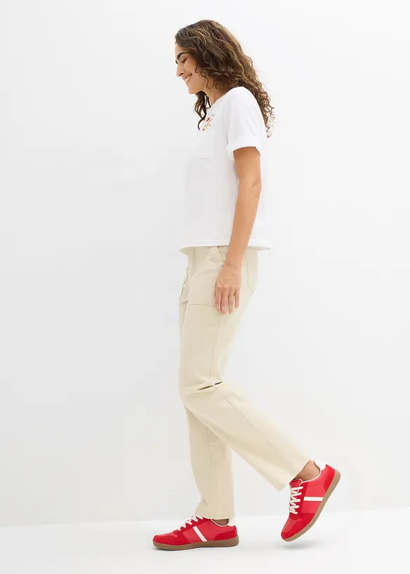 Pantaloni cropped in twill, bonprix