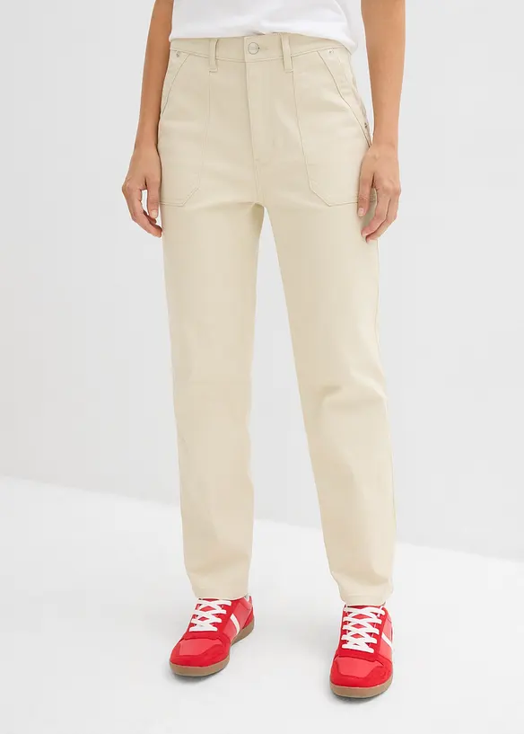 Pantaloni cropped in twill, bonprix