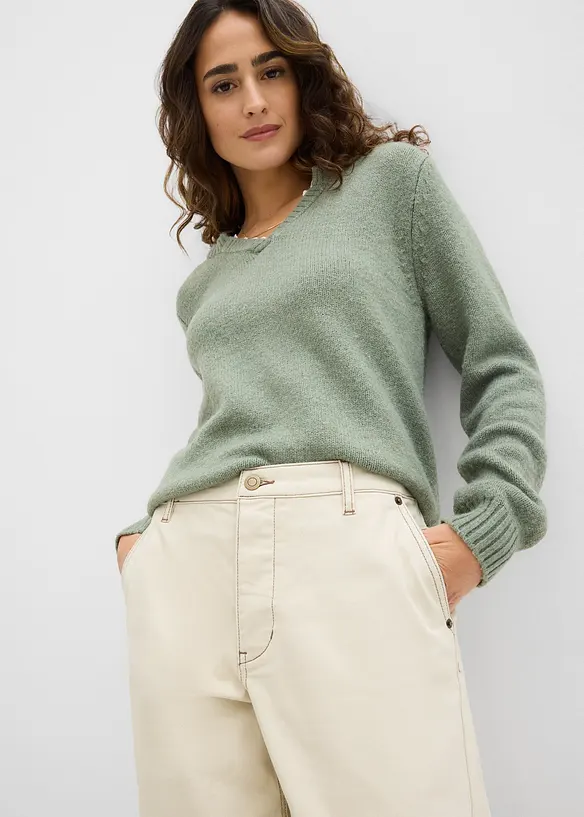 Pantaloni barrel in twill, bonprix
