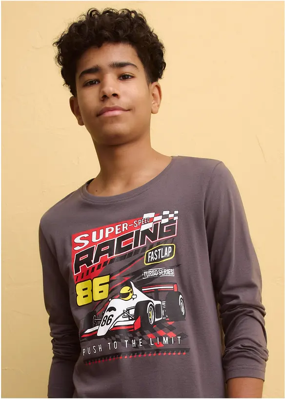 Maglia a maniche lunghe in puro cotone biologico, bonprix