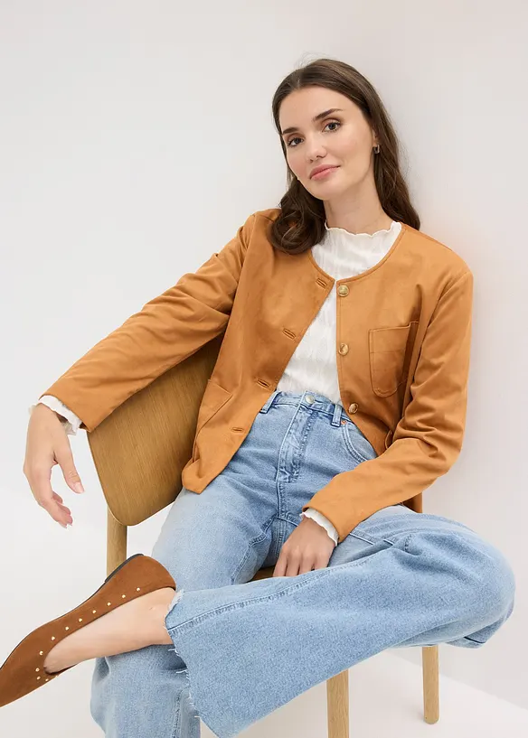 Giacca in similpelle scamosciata, bonprix