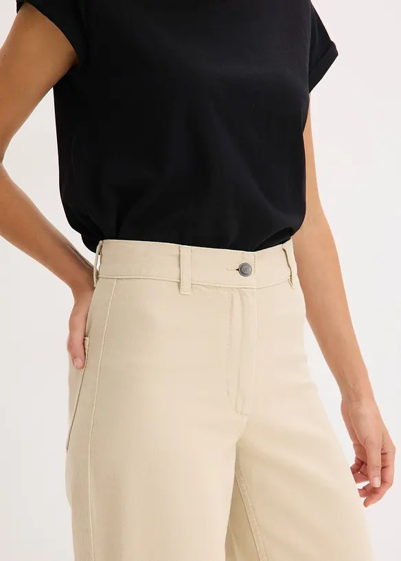 Pantaloni in twill di puro cotone, bonprix