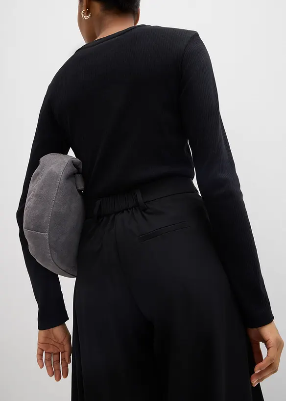 Pantaloni larghi con vita comoda, bonprix