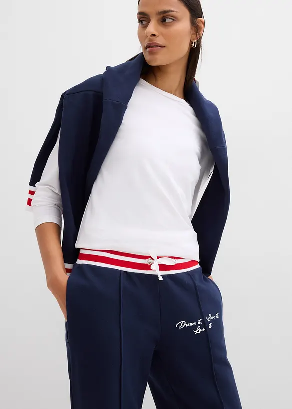 Pantaloni in felpa di puro cotone biologico, bonprix