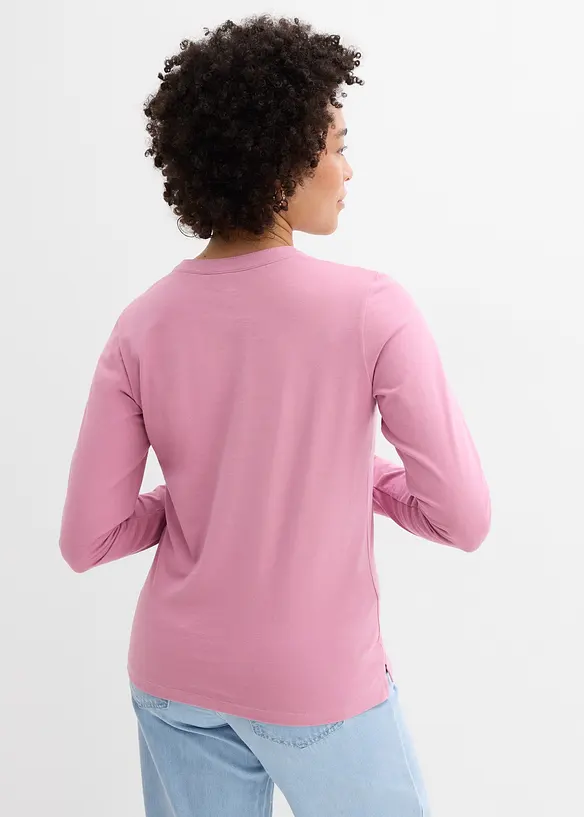 Maglia serafino lunga fino ai fianchi, bonprix