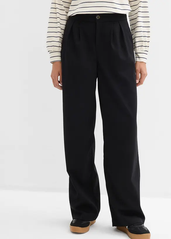 Pantaloni con pinces in misto viscosa, bonprix