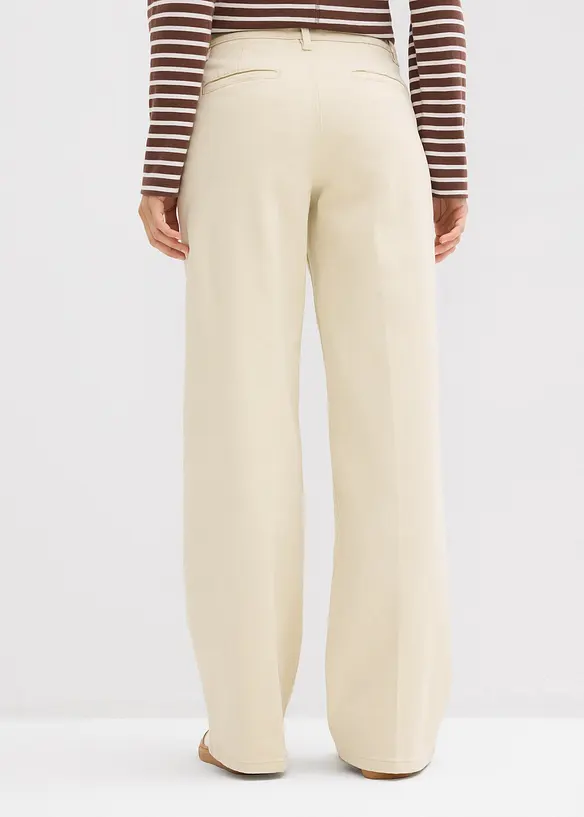 Pantaloni in twill a vita alta, bonprix