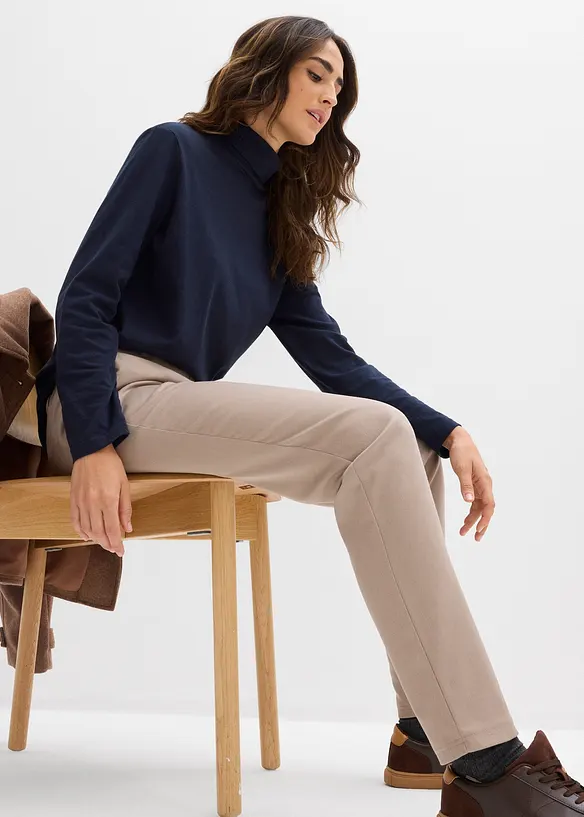 Pantaloni chino in misto viscosa, bonprix