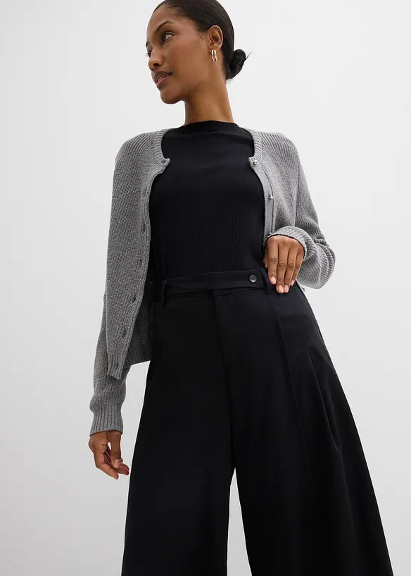 Pantaloni larghi con vita comoda, bonprix