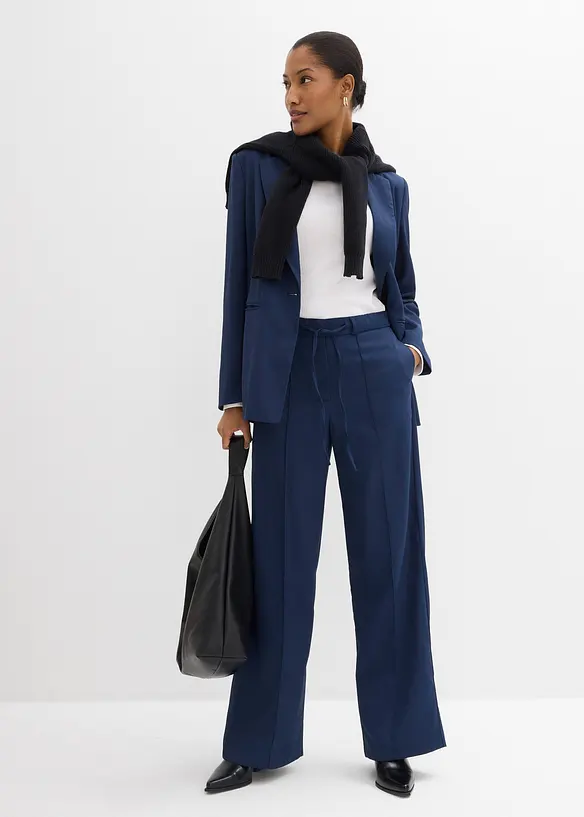 Pantaloni dritti con laccetto, bonprix