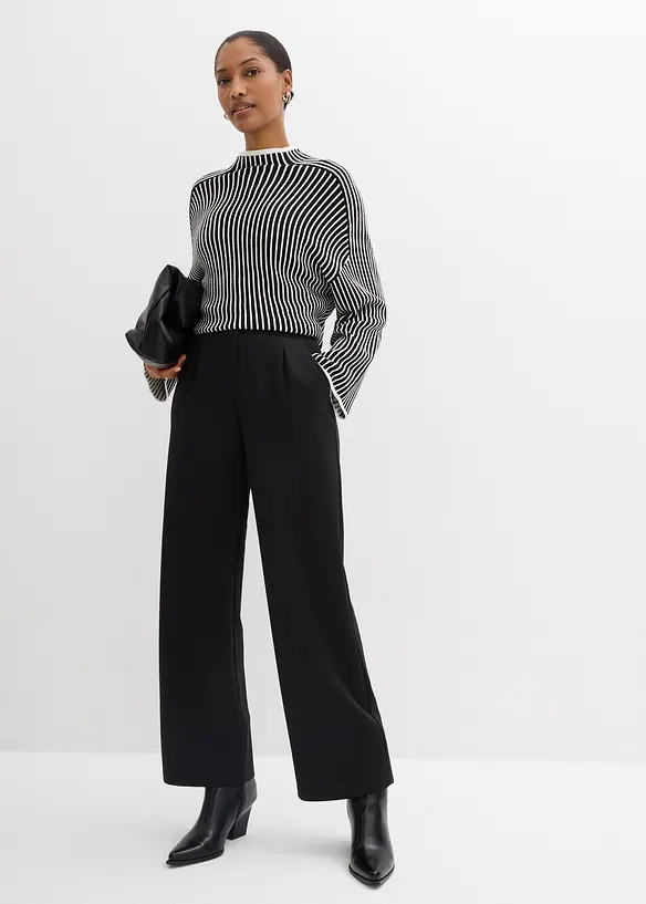 Pantaloni comodi in felpa fluida, bonprix