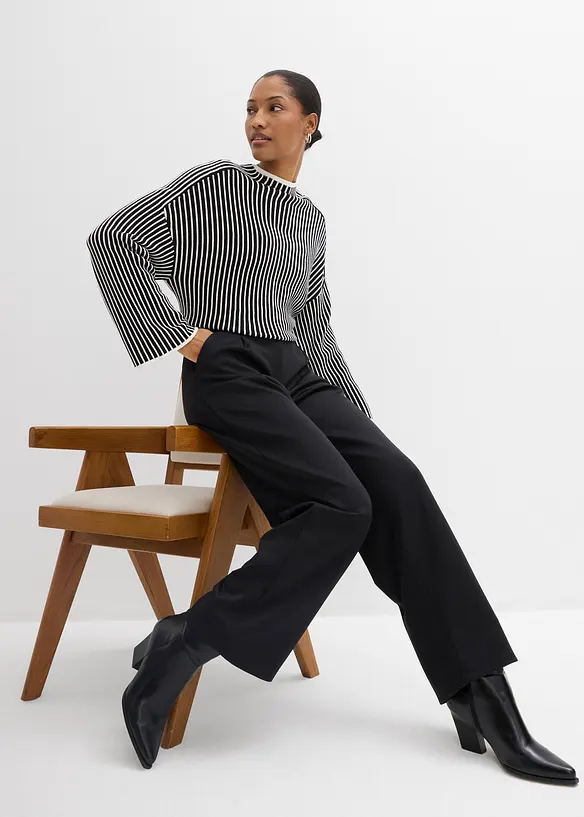 Pantaloni comodi in felpa fluida, bonprix