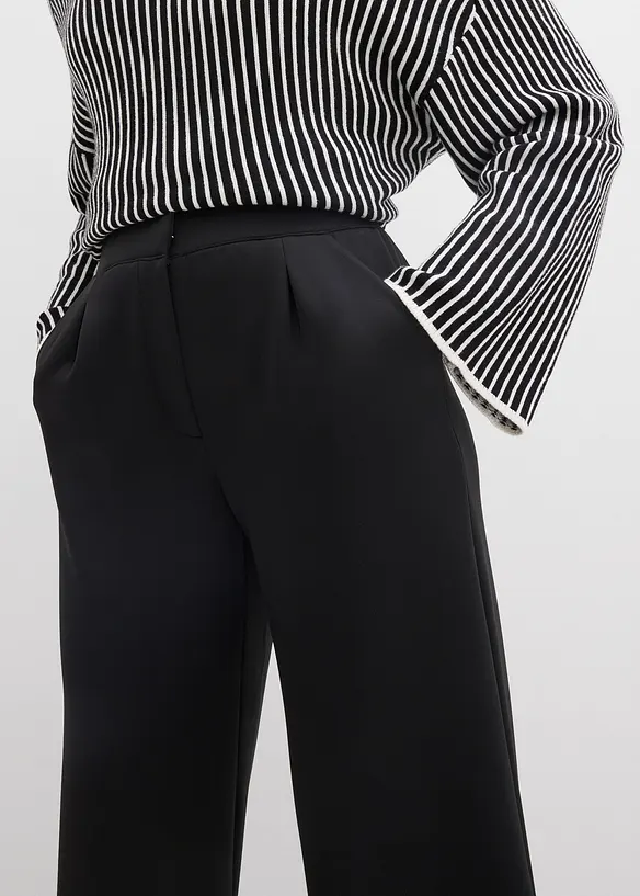 Pantaloni comodi in felpa fluida, bonprix