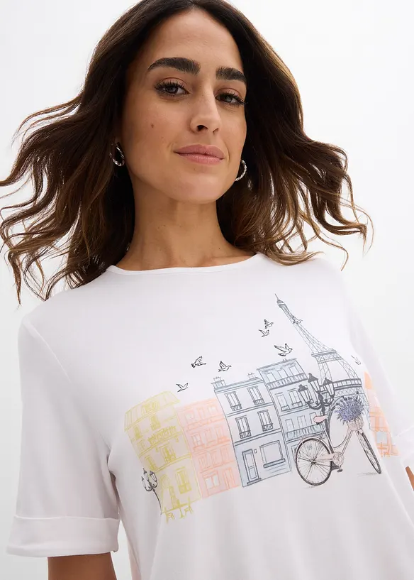 T-shirt in misto viscosa, bonprix