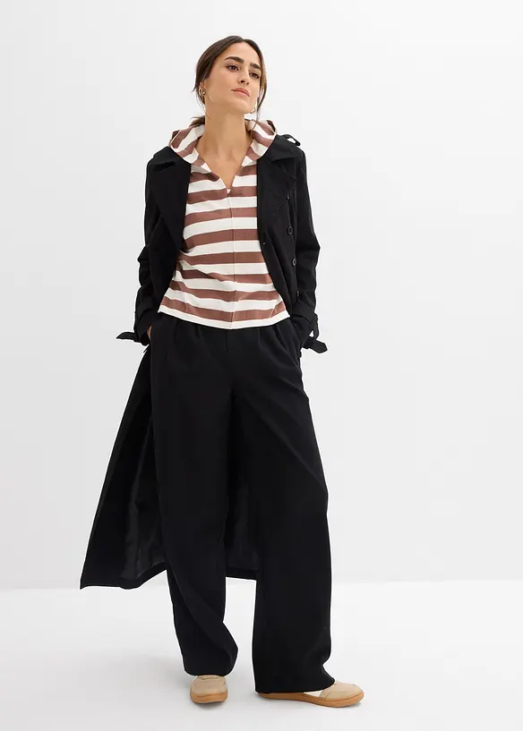 Maglione oversize in filato fine misto cotone, bonprix