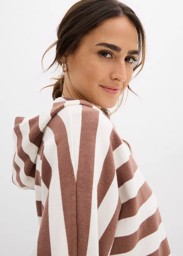 Maglione oversize in filato fine misto cotone, bonprix