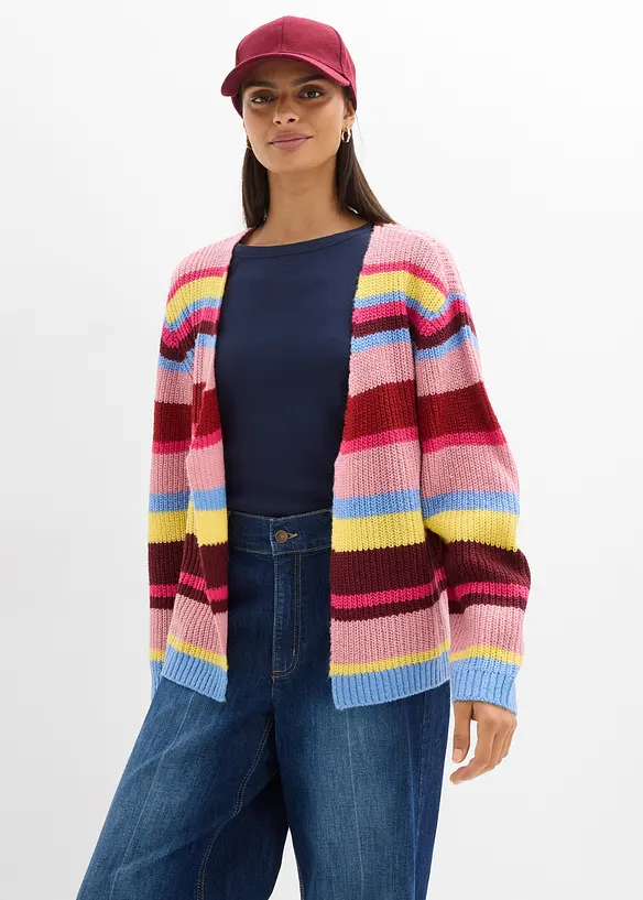 Cardigan oversize con percentuale di lana, bonprix