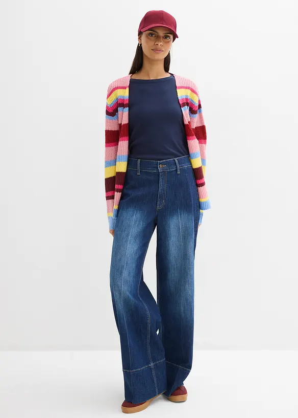 Cardigan oversize con percentuale di lana, bonprix