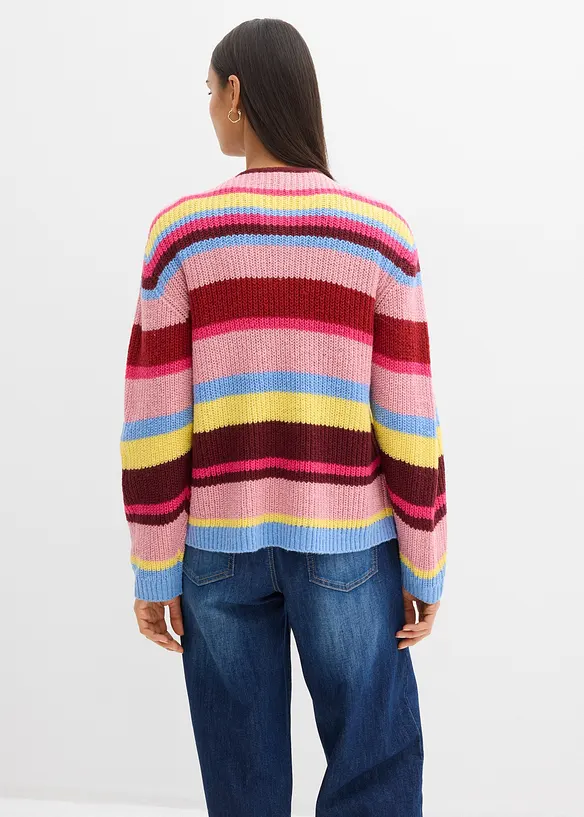 Cardigan oversize con percentuale di lana, bonprix