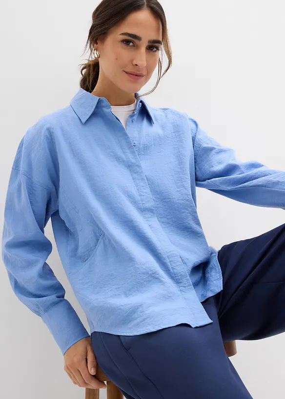 Camicia in misto viscosa con tasche, bonprix