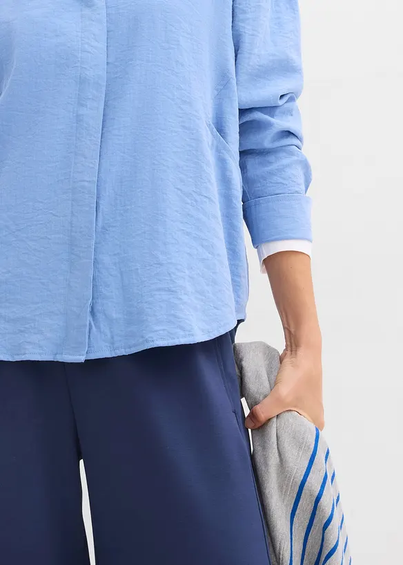 Camicia in misto viscosa con tasche, bonprix