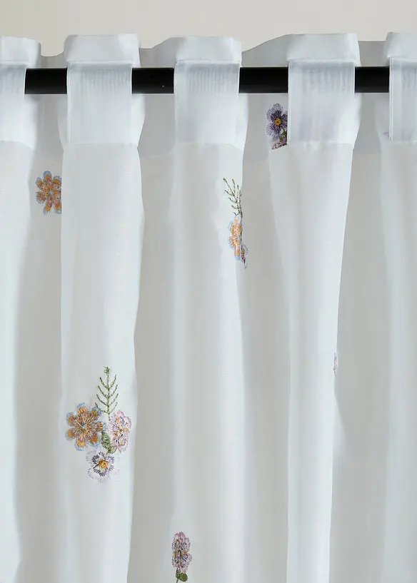 Tenda trasparente ricamata (pacco da 1), bonprix