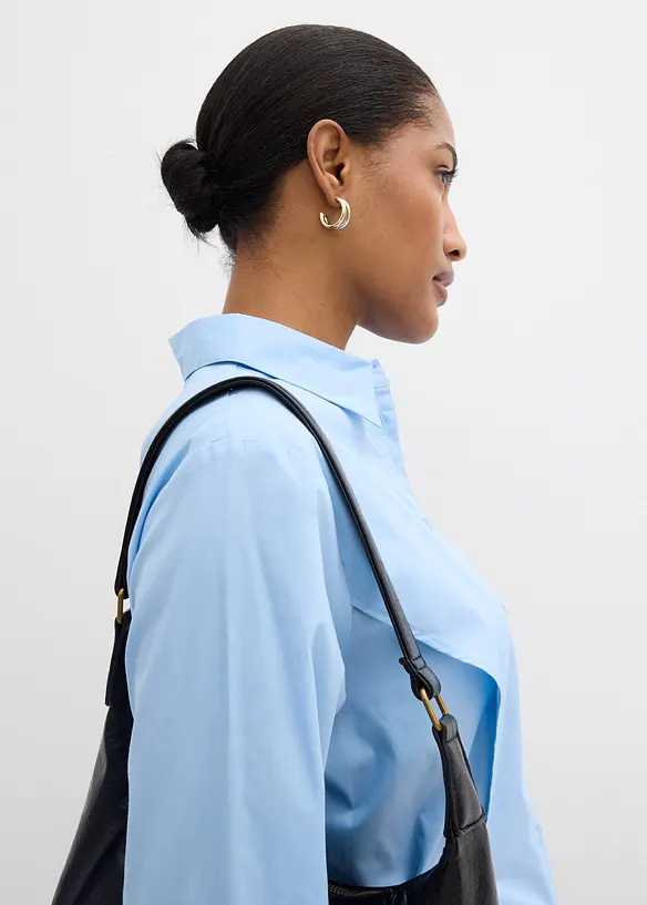 Camicetta in cotone con laccetto da annodare, bonprix