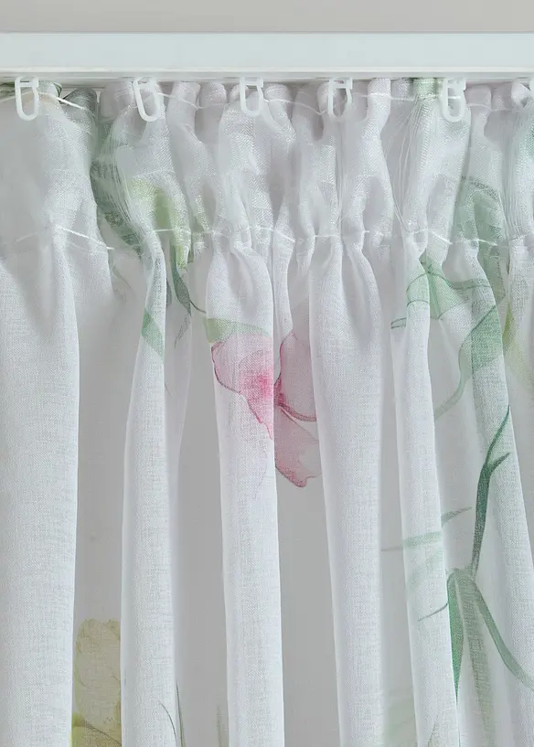 Tenda trasparente in fantasia floreale (pacco da 1), bonprix