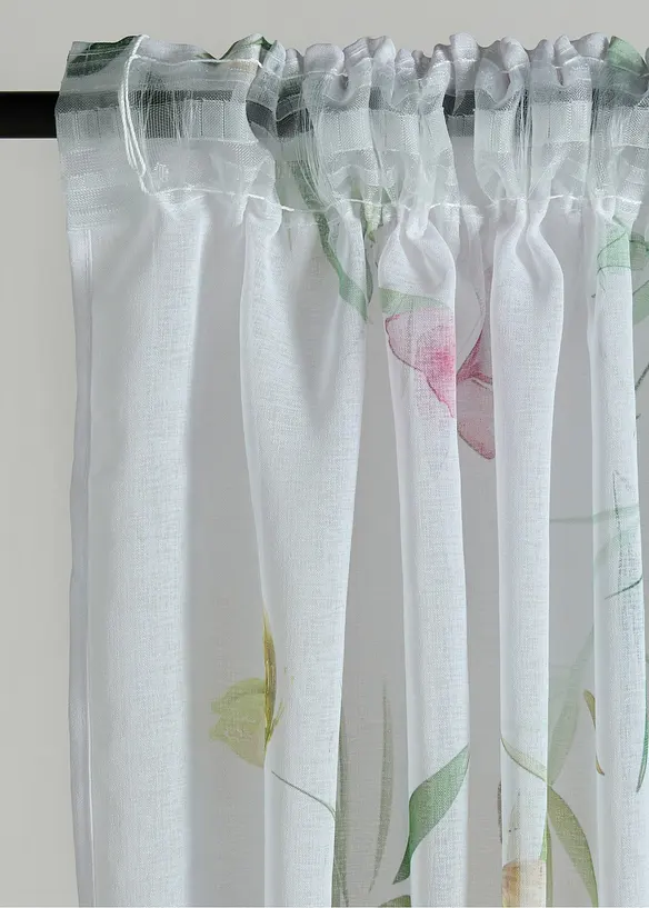 Tenda trasparente in fantasia floreale (pacco da 1), bonprix